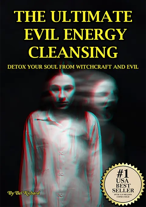 Cover of the book ‘The Ultimate Evil Energy Cleansing’ with mystical protection symbols and dark energy visuals