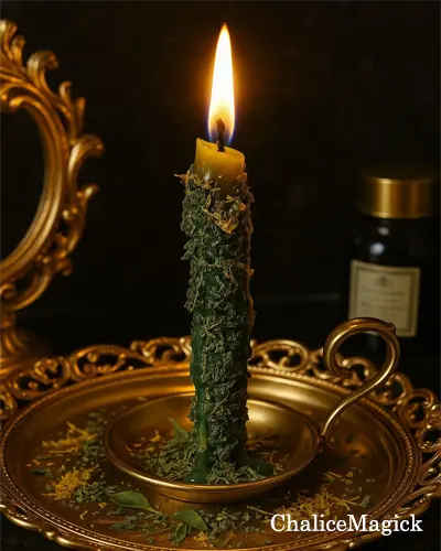 candle used in the spell work